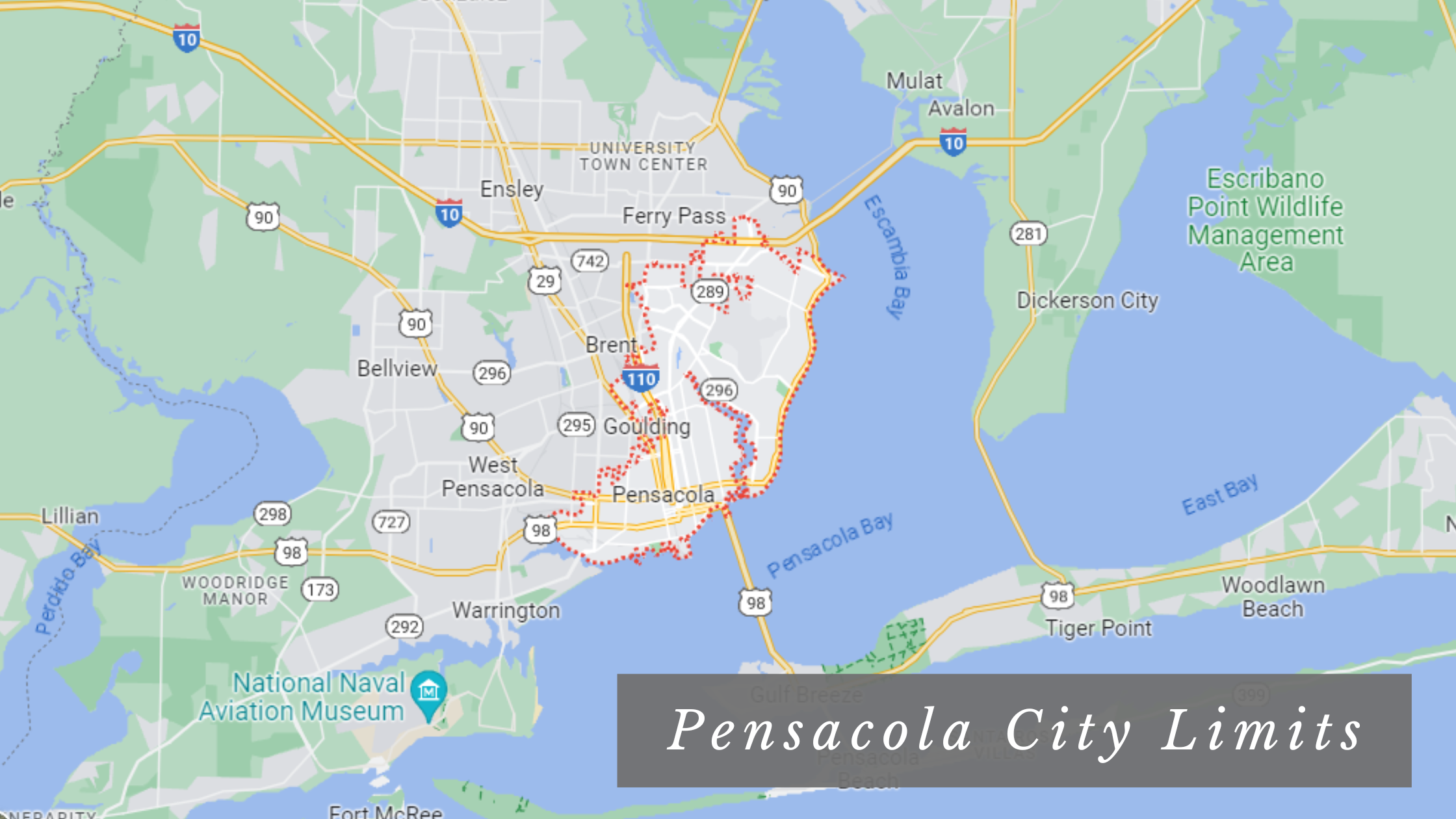 Pensacola City Limits Vs. Escambia County